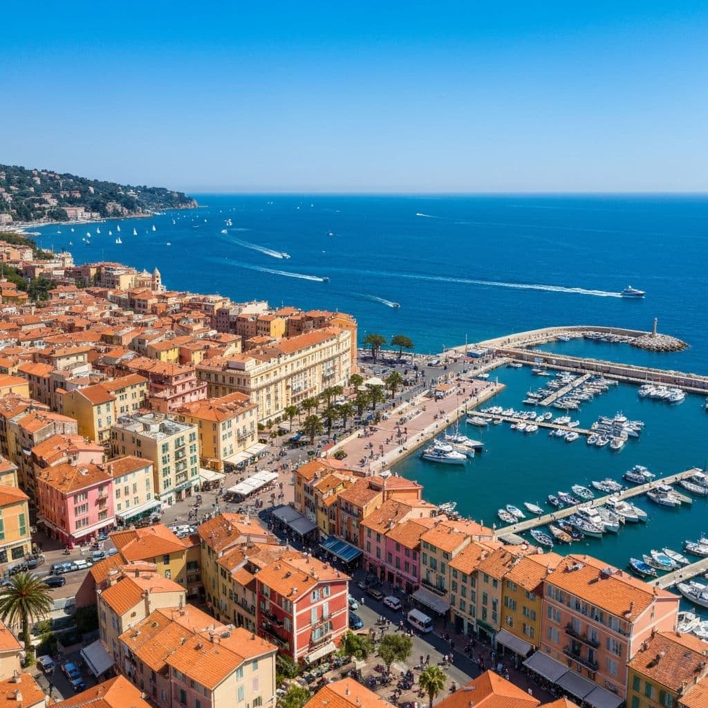 Vue panoramique de Menton, Côte d'Azur